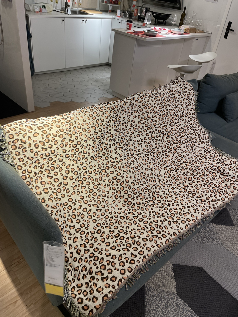 담요요담요담요 Coperta decorativa per divano, modello animale leopardo, strada americana, coperta_voghion.com