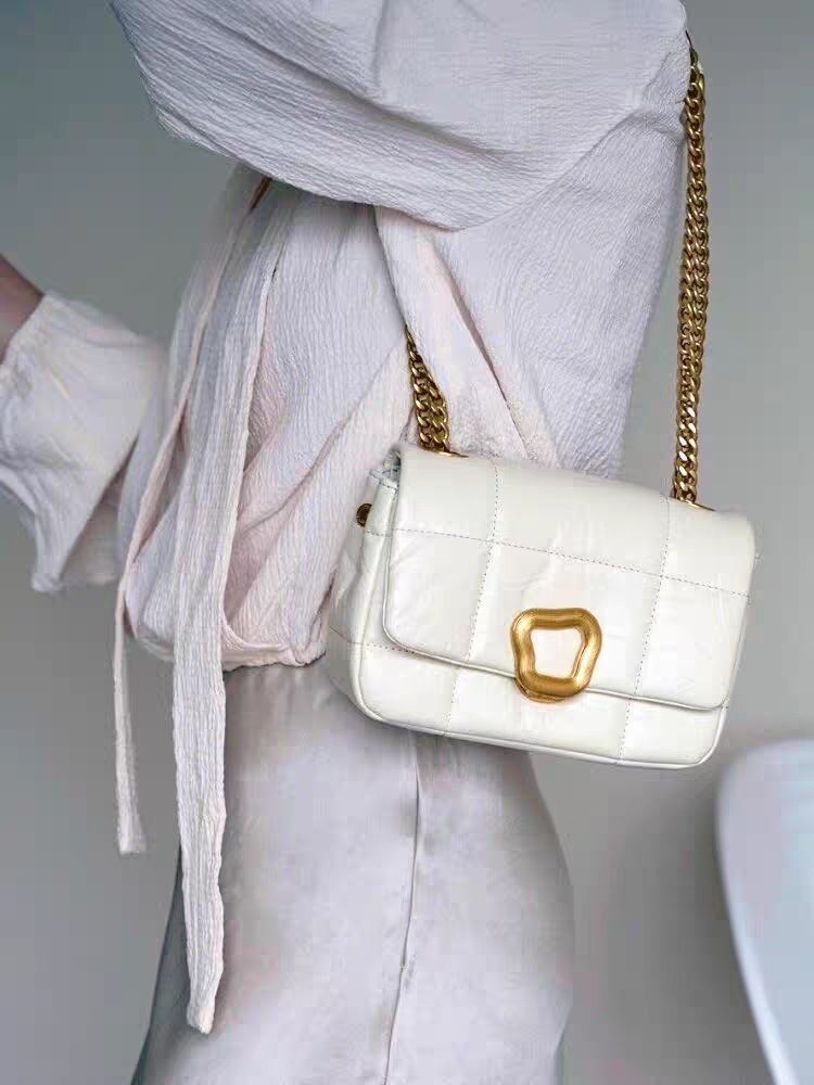 Sac à bandoulière souple et petit format carré pour femme, Songmont Chocolate Yamashita Arimatsu, nouvelle collection polyvalente_voghion.com