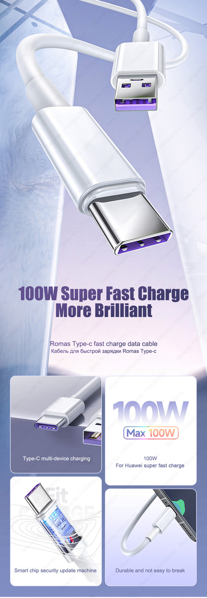 100 W-os USB C típusú szupergyors töltőkábel Xiaomi Mi 12T Pro készülékhez, gyors töltő adatkábel Huawei P50 Oneplus Realme kiegészítőkhöz_voghion.com
