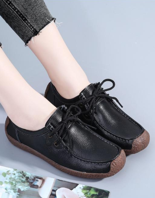 Neue Frühlings- und Herbstbohne Damenarbeit Flache, bequeme, weiche Unterseite der einzelnen Schuhe_voghion.com