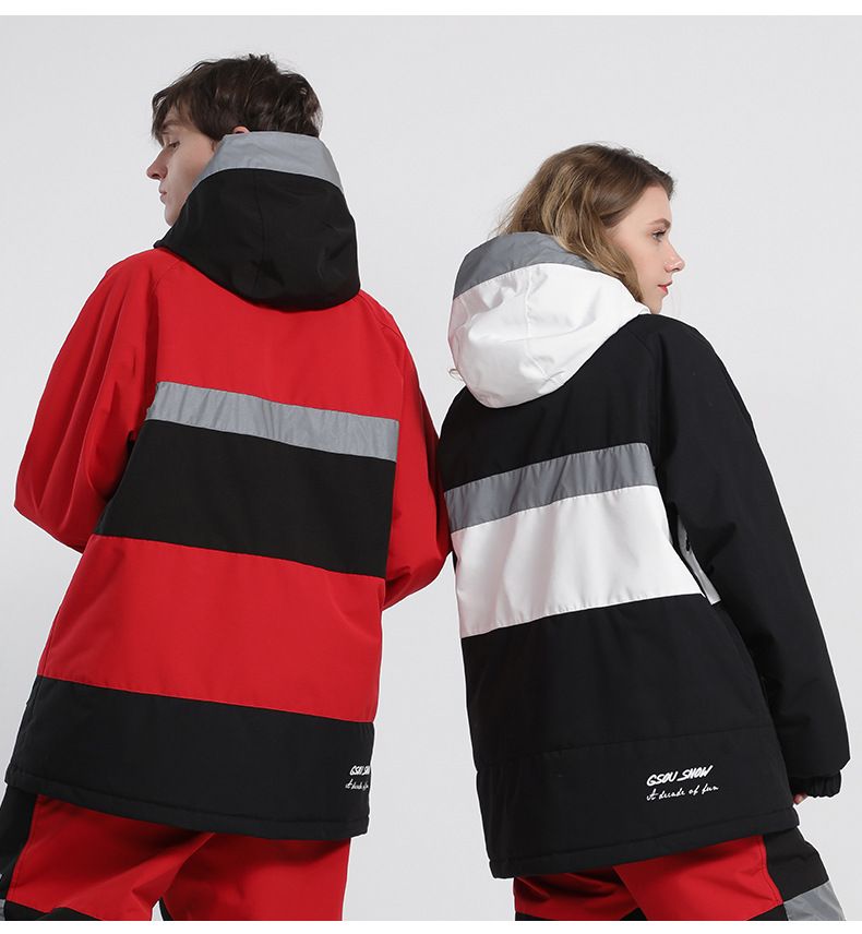 Nuova giacca da donna calda con clip in cotone impermeabile doppia tavola attrezzatura riflettente tuta da neve uomo_voghion.com