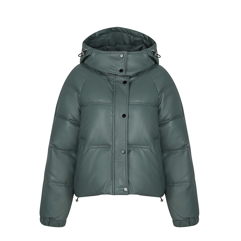 Women's short autumn and winter loose padded sheepskin bread coat_voghion.com
