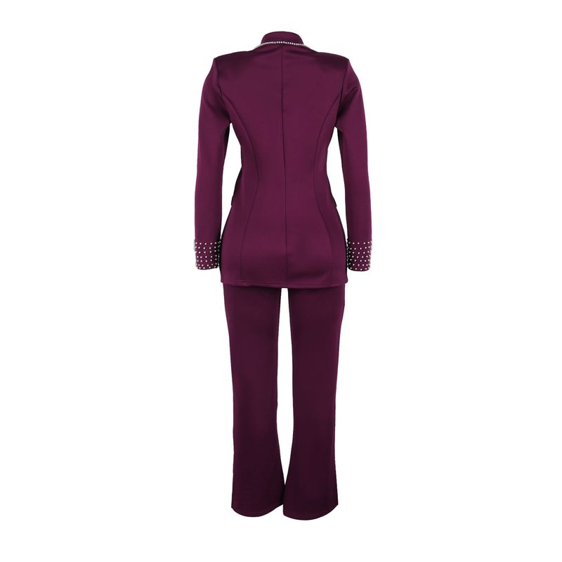 Naisten vaatteet Pearl pitkähihainen Slim Stretch -puku, kaksiosainen puku_voghion.com