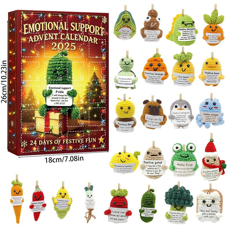 EMOTIONAL SUPPORT ADVENT CALENDAR: Christmas Greetings Calendar Blind Box_voghion.com