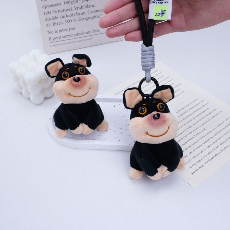 Niedliche Biene Welpen Tasche Anhänger für Mädchen Plüsch Puppe Schlüsselanhänger Spielzeug Nische High-End-Rucksack Dekoration_voghion.com