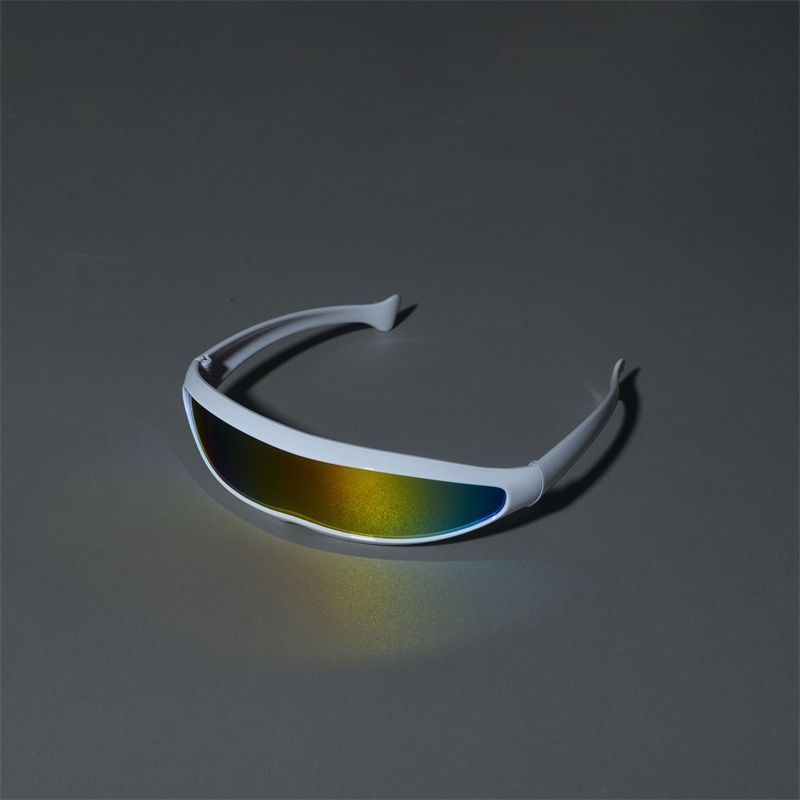 Cyberpunk Futuristic Rectangular One-piece Narrow Frame Ins Trendy Men's Hot Girl Hip-hop Laser Sunglasses_voghion.com