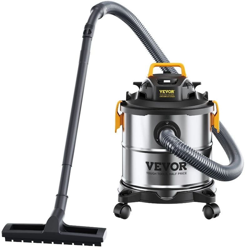 Steel With HP W/ 5.5 Wet 6.5 Blower Powerful Peak Function Gallon Suction Shop Wet/Dry 2 Stainless Dry Vac, Attachment Vacuum,_voghion.com