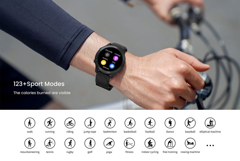 Montre intelligente européenne et américaine Z123, grand écran de 1,52 pouce, appel Bluetooth longue portée, contrôle de santé, montre de sport_voghion.com