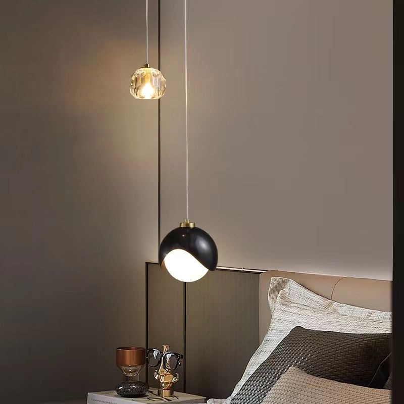 Modern Simple Crystal Pendant Light Bedroom Bedside Hanging Lamp Nordic Minimalist Long Line Living Room Home Decor_voghion.com