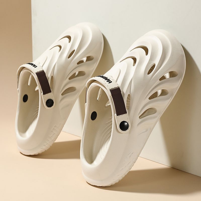 2024 Summer Sandals Indoor House Shoes White Beach Clogs Lightweight Waterproof Sports Flats Slipper For Men_voghion.com