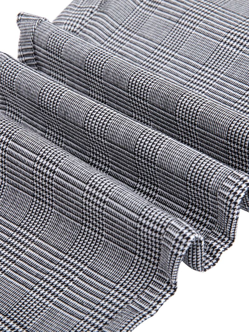 Man's clothing High stretch plaid pants with small legs_voghion.com