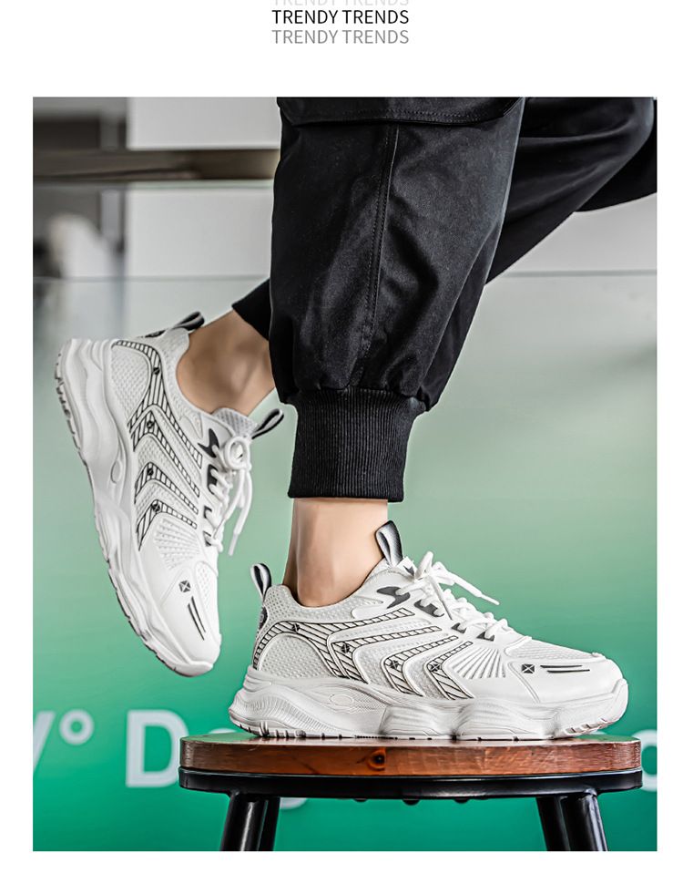 Sommer Neue Atmungsaktive Mesh Herren Sport Trendy Vielseitige Dickbesohlte Casual Running Dad Schuhe_voghion.com