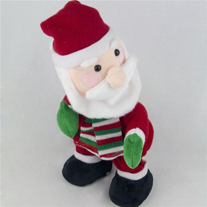 Dancing & Singing Santa Claus Plush Toy - Interactive Christmas Decoration With Shaking Butt For Kids & Holiday Parties_voghion.com