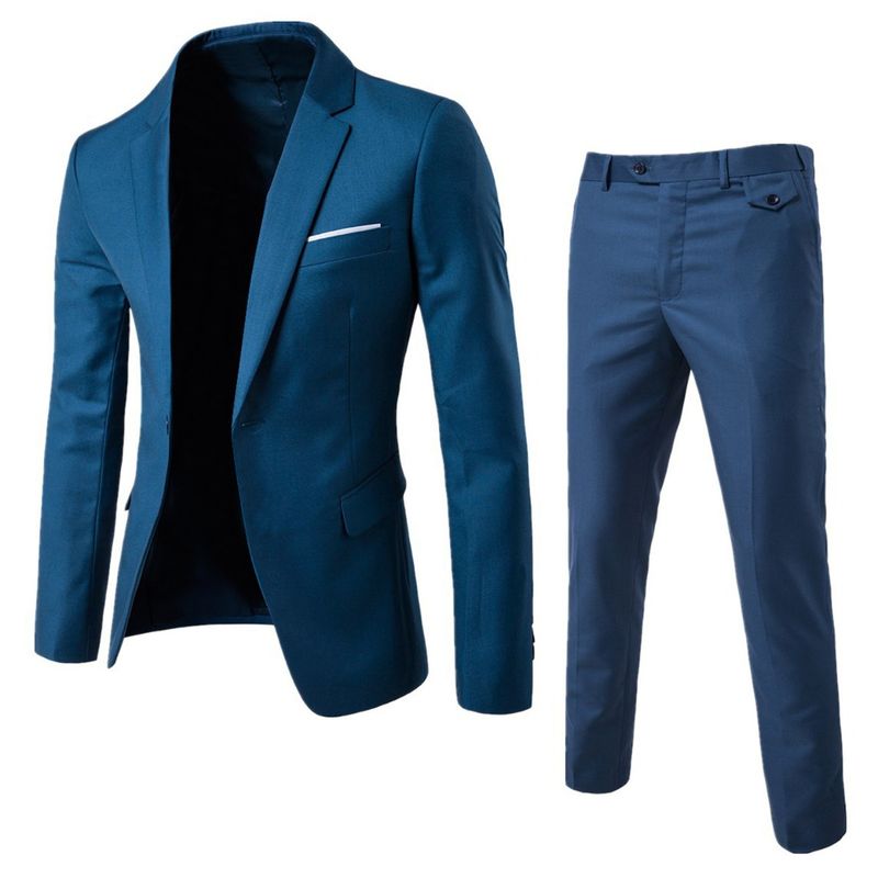 2024 Cross-border European Size Spring And Autumn Men's Casual Basic Suits Men's Business Formal Suits Solid Color Suits_voghion.com