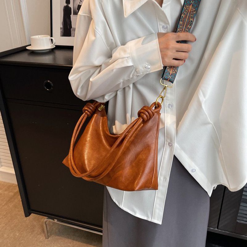 Borsa a tracolla geometrica con tracolla larga, da donna, in morbida pelle di alta qualità, nuova moda_voghion.com