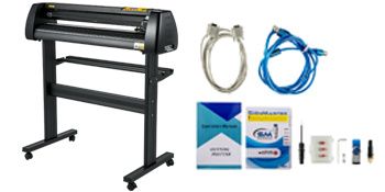 Vinyl Cutter Machine 34 Inch Paper Feed Cutting Plotter Bundle Adjustable Force & Speed Vinyl Printer, LCD Display Windows Compatible Sign Making kit _voghion.com