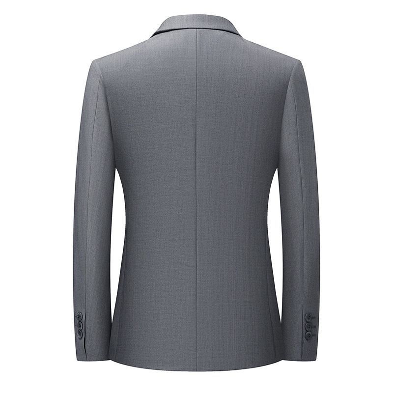 Gri Ceket Erkek Resmi Parça Üst Takım Tek Batı Günlük Giyim Ütülemeden 2025 Bahar Yeni Stil_voghion.com