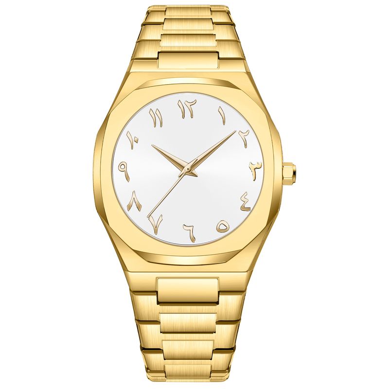 Waterproof Men's Full Black Arabic Dial High-end Alloy Quartz Watch_voghion.com