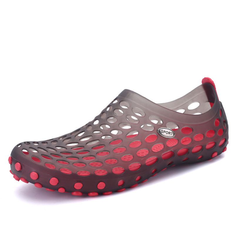 2024 Sommer und Herbst Hohl Kunststoff Jelly Clogs Paar Strand Casual Wasserschuhe_voghion.com