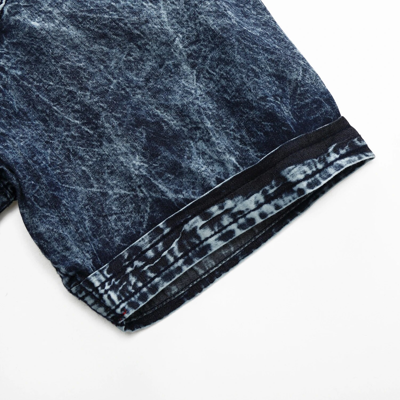 % 100% Pamuk 2024 Yaz Yeni Moda erkek denim gömlek Kısa Kollu Hip Hop Vintage Street Casual Cepler Iş Gömlekleri_voghion.com