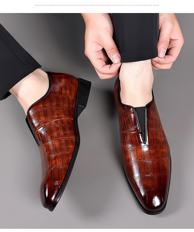 Chaussures Oxford décontractées à lacets pour hommes, idéales pour le bureau, les fêtes et le quotidien_voghion.com