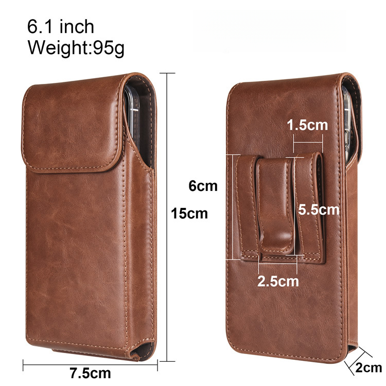 Borsa per cellulare, design minimalista, marsupio per cellulare, fibbia magnetica verticale, cinturino in vita, custodia in pelle, da uomo_voghion.com