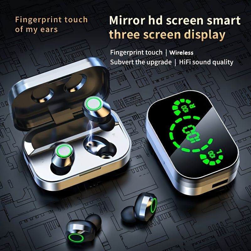 New Three-screen Intelligent Digital Display Power Wireless High-end Fashionable Mirror Sports Game Music_voghion.com