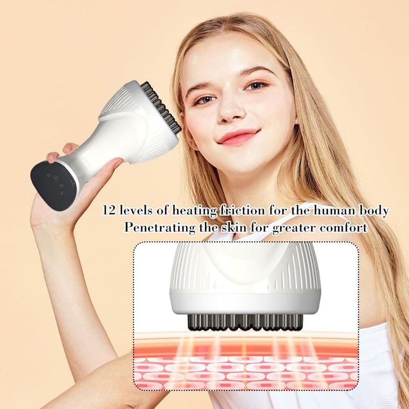 Horuili.® Cellulite-Massage Elektrische Meridianbürste, Multifunktions-Körpermassagegerät, Schulter-Nacken-Körpermassage Gua_voghion.com