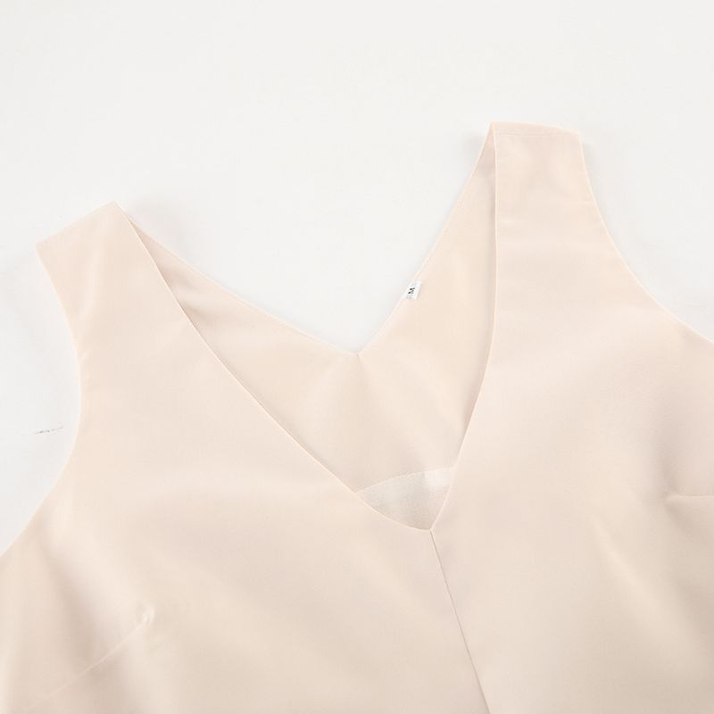 Vêtements pour femmes, mode, col en V, débardeur, short, costume d'été kaki, costume de travail deux pièces pour femmes_voghion.com