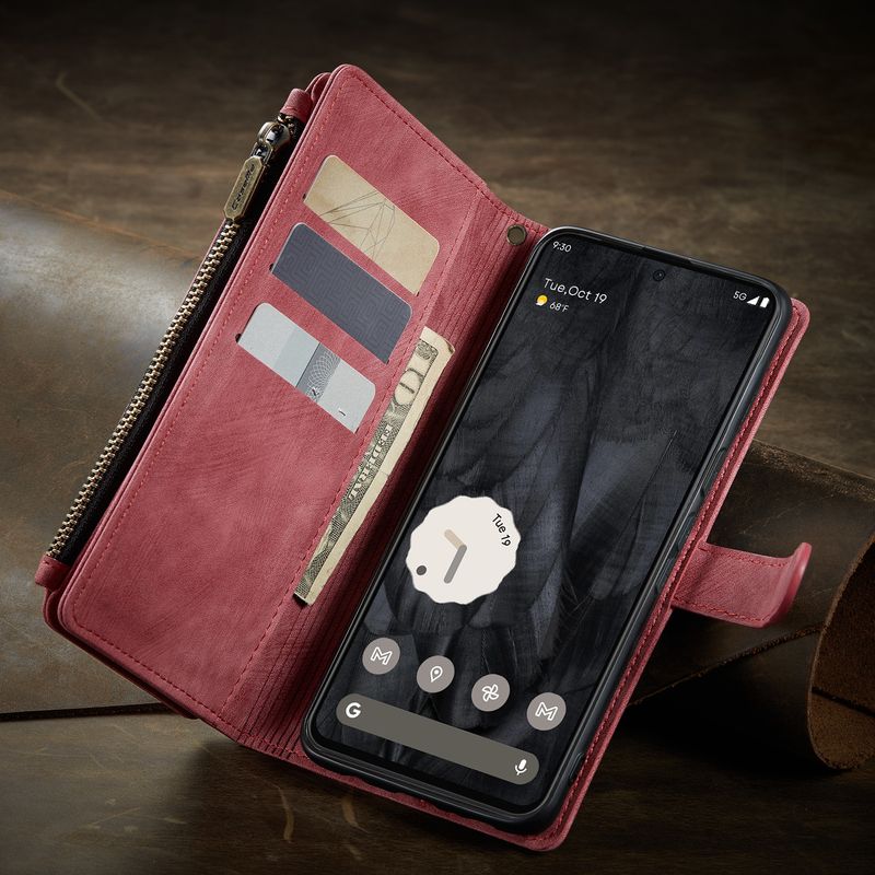 Applicable to Pixel Fold Phone Case Card Google Pixel 8pro Mobile Phone Leather Case Drop-Resistant Multifunctional Wallet_voghion.com