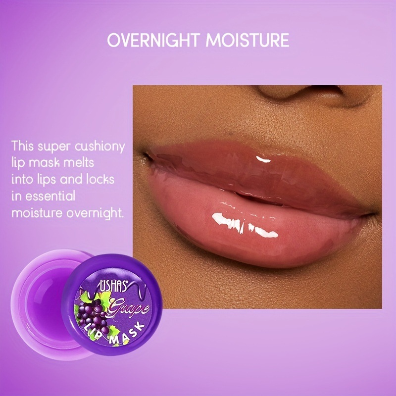 El cuidado de mascarilla congelada con sabor a uva de venta caliente de USHAS hidrata e hidrata las líneas de los labios_voghion.com