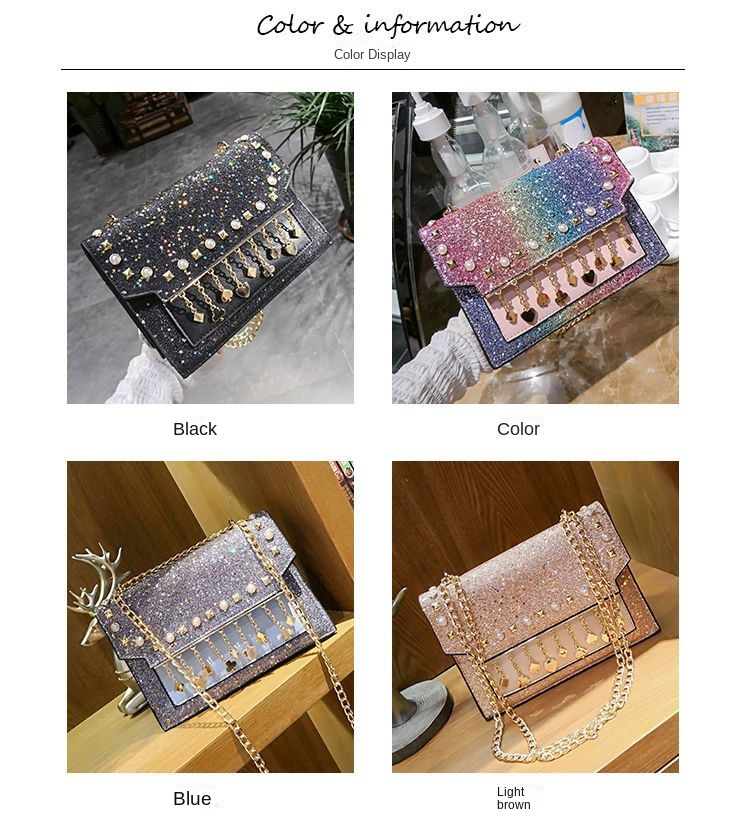 Net red spot women's bag 2023 woven flower new double layer tide single shoulder crossbody bag hundred chain small square bag_voghion.com
