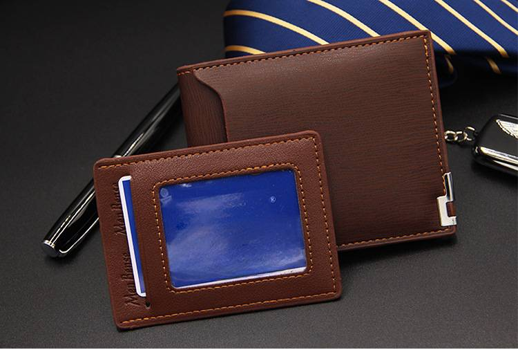 Men's Stylish Short Wallet - Multifunctional Casual Iron Edge Card Holder & Coin Pouch - Perfect for Everyday Use_voghion.com