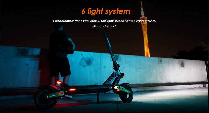Monopattino elettrico Kukirin G2 MAX 1000W Motore 48V 20Ah Pneumatico fuoristrada da 10 pollici Velocità massima 55 km/h Monopattino elettrico con autonomia di 80 km_voghion.com