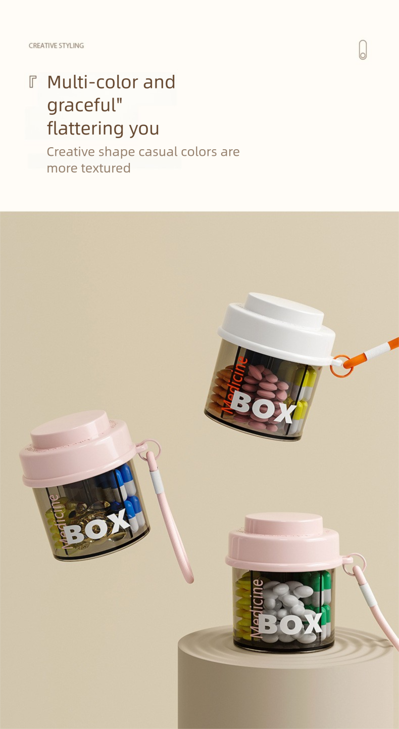 Cross-border Hot-selling Compartment Portable Pill Box, Travel Carry-on, Mini Multifunctional Divided Medicine Case Storage._voghion.com