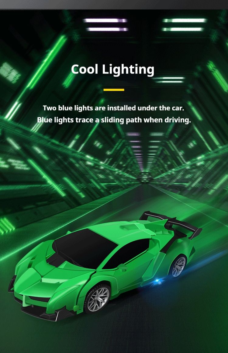 Çocuklar İçin Tek Tuşla Dönüşebilen, 2.4G Uzaktan Kumandalı Yarış Aracı, LED Işıklar ve 360° Dönebilen Şarj Edilebilir RC Polis Arabası Oyuncağı - Eğlenceli Elektrikli Oyuncak_voghion.com