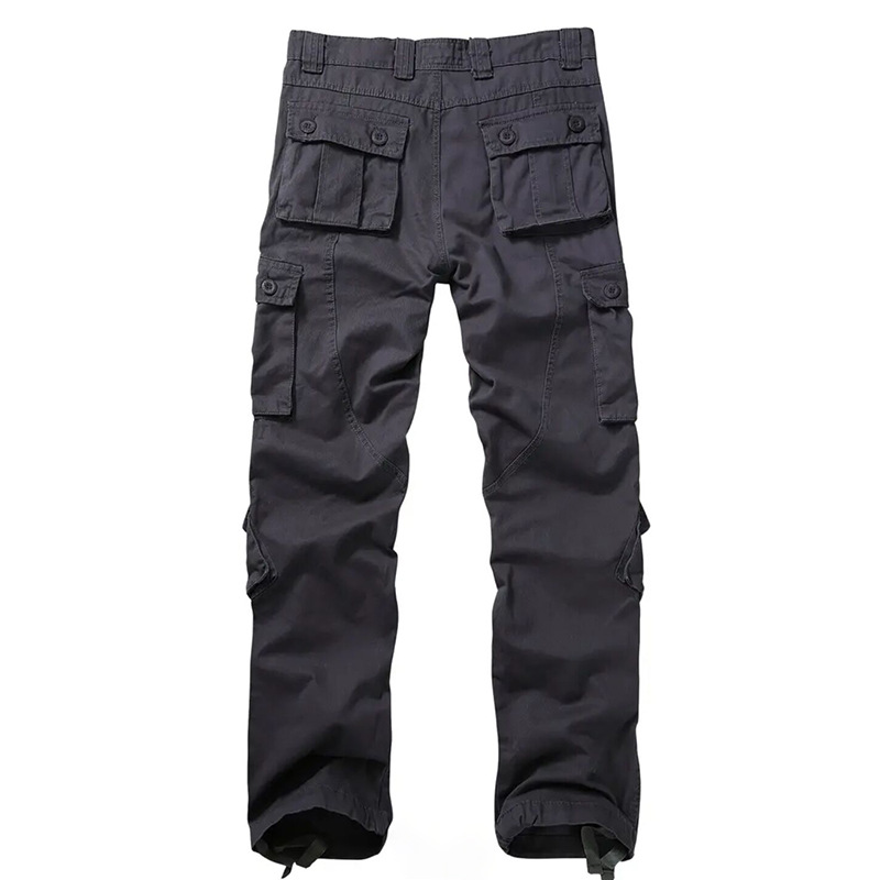 Herre bomull Kamuflasje Cargo bukser Rette ben Løse fritidsbukser Wear Wear Wear Bukser Herre_voghion.com