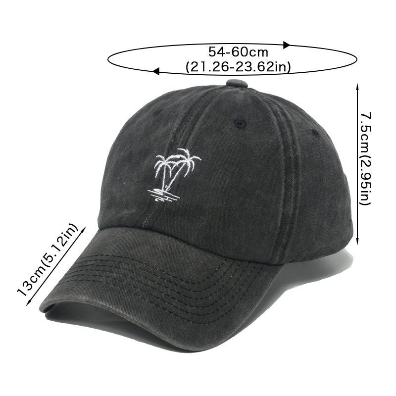 Retro gewaschenen Cowboy Baseball fir Fraen Groussen Kappëmfang Entenzong Breet Rand Sonneschutz Einfarwege Spëtzt Hutt_voghion.com