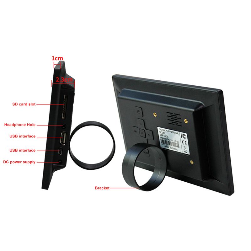 7 Inch LED Screen Digital Photo Frame Electronic Album Music/Video/Photo Supports Multiple Languages Clock/calendar_voghion.com