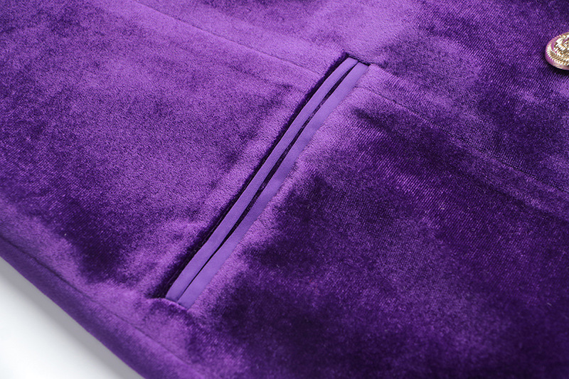 Gonna da donna, design di nicchia, temperamento di fascia alta, abito in velluto sciolto, gonna cappotto viola_voghion.com