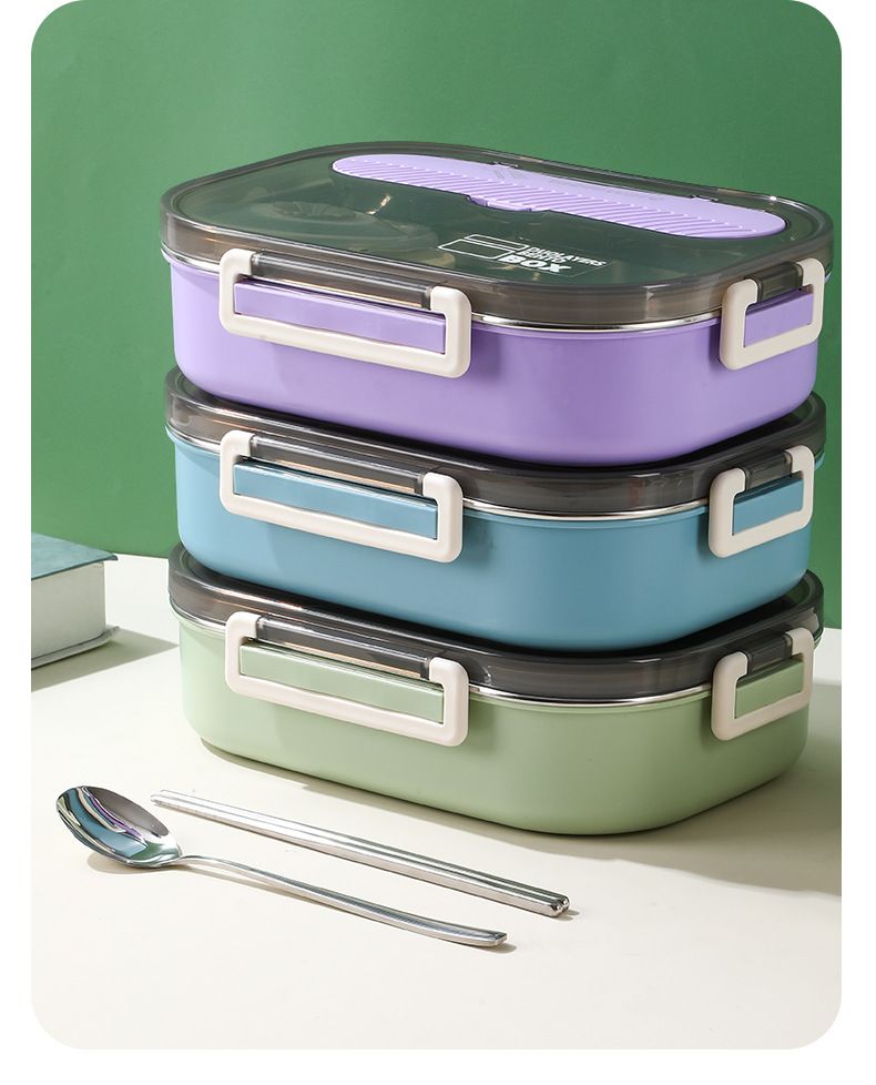 304 Stainless Steel Lunch Box With Leakproof Lid – 4/5-Compartment Bento For Adults (Insulated Eco-Friendly 1500ml With Utensils & Soup Bowl Options)_voghion.com