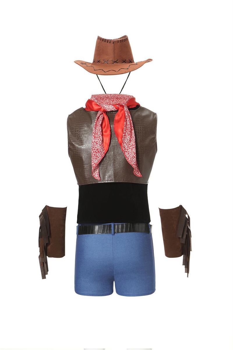 Nowy kostium na Halloween Western Cowboy dla mężczyzn dla dorosłych, do odgrywania ról w barze_voghion.com