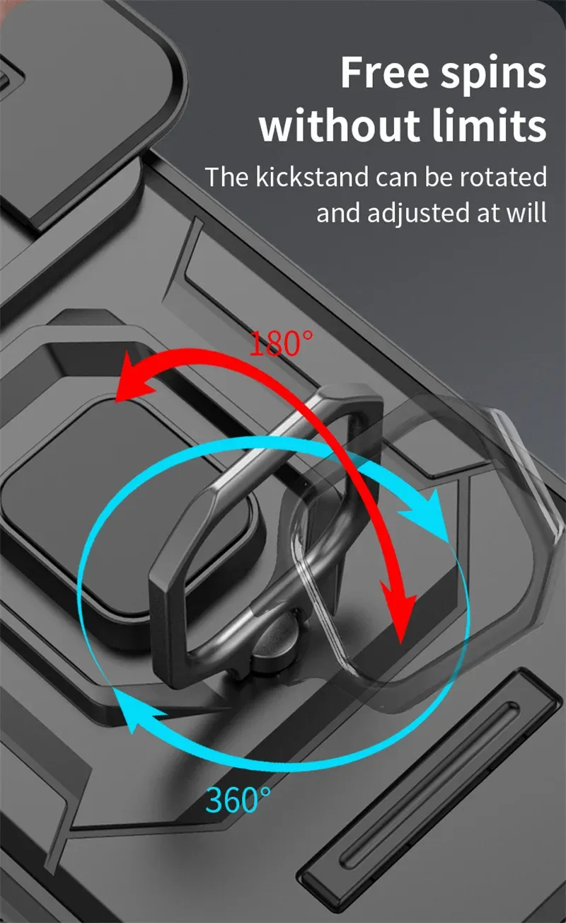 Pour Redmi Note 13R 13 12 Pro Plus Turbo 12S K70E K70 K60 Ultra 13C 5G A3 Armor Case Camera Lens Protection Ring Holder_voghion.com