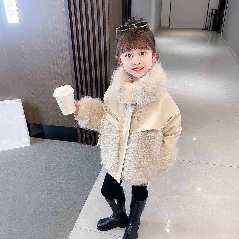 Mazuļu meiteņu apģērbs kokvilnas mētelis rudens un ziemas bērnu parka mazuļu meitenei stilīgs biezs vilnas tops_voghion.com