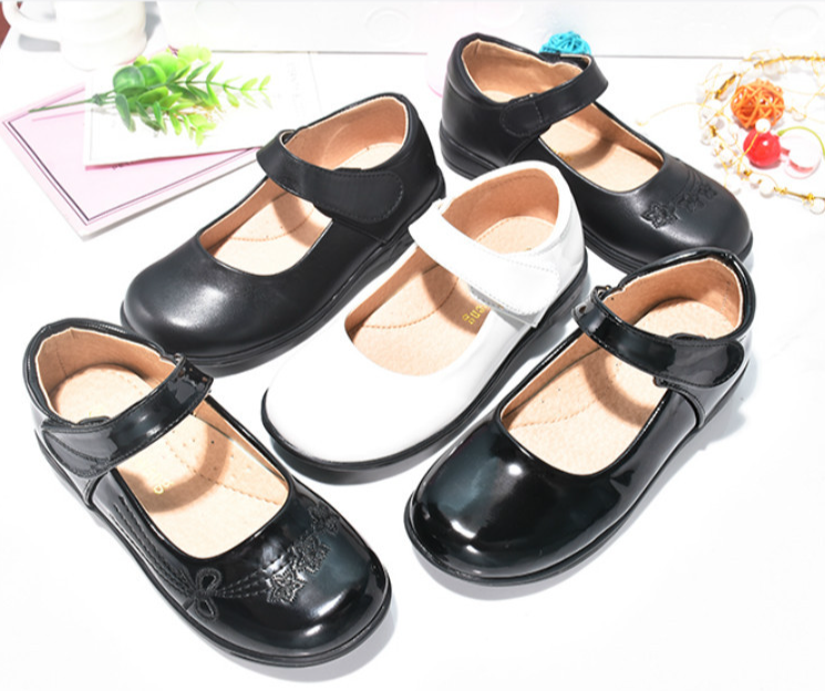 Kinder Schwarze Lederschuhe Mädchen Performance Schuhe Schulabschlussfeier Gruppenfoto Studenten Abendschuhe Weiche Sohle Prinzessin Schuhe_voghion.com