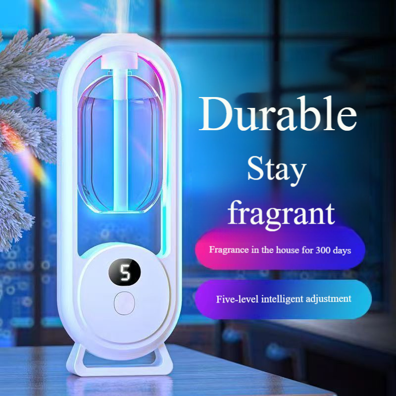 Slimme aromaverspreider met LED-display, automatische spray, sfeerverlichting en luchtbevochtiger voor thuis, kantoor en slaapkamer - ultrastil, timer en slaaphulpmiddel_voghion.com