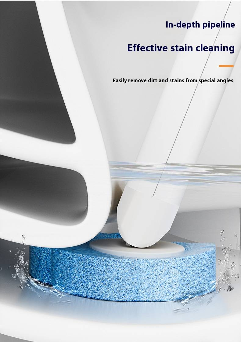 Disposable Toilet Brush Set With 6 Replaceable Heads, Compact & Hygienic Bathroom Cleaning Tool For Home & Travel_voghion.com