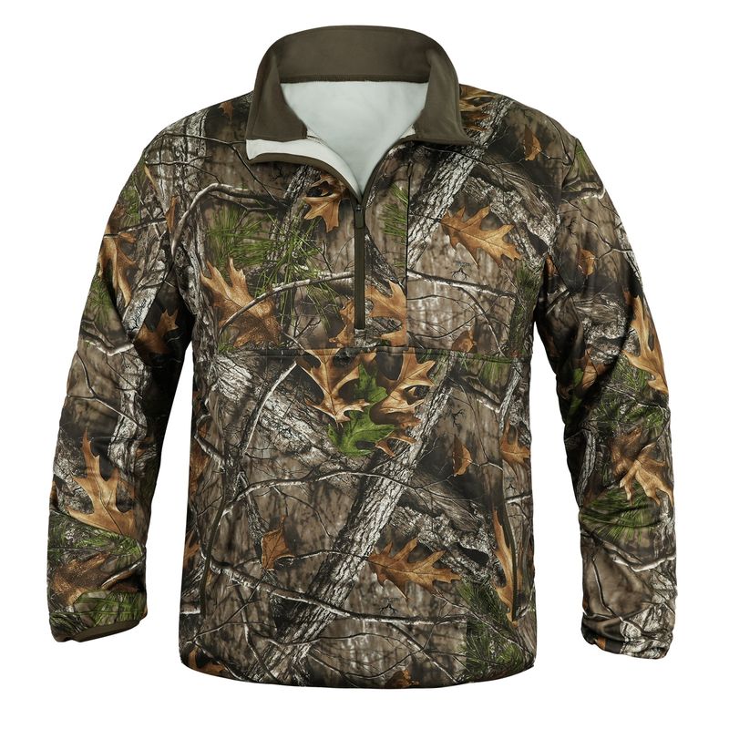 Pullover termico con mezza zip LOOGU Camo – Maglia invernale da caccia da uomo e da donna per escursionismo, campeggio e avventure all'aria aperta (SUPER2.0 Camo)_voghion.com