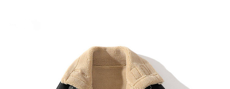 Blouson aviateur d'hiver pour homme – Doublure en similicuir et polaire, coupe-vent, coupe décontractée (M-5XL, noir)_voghion.com