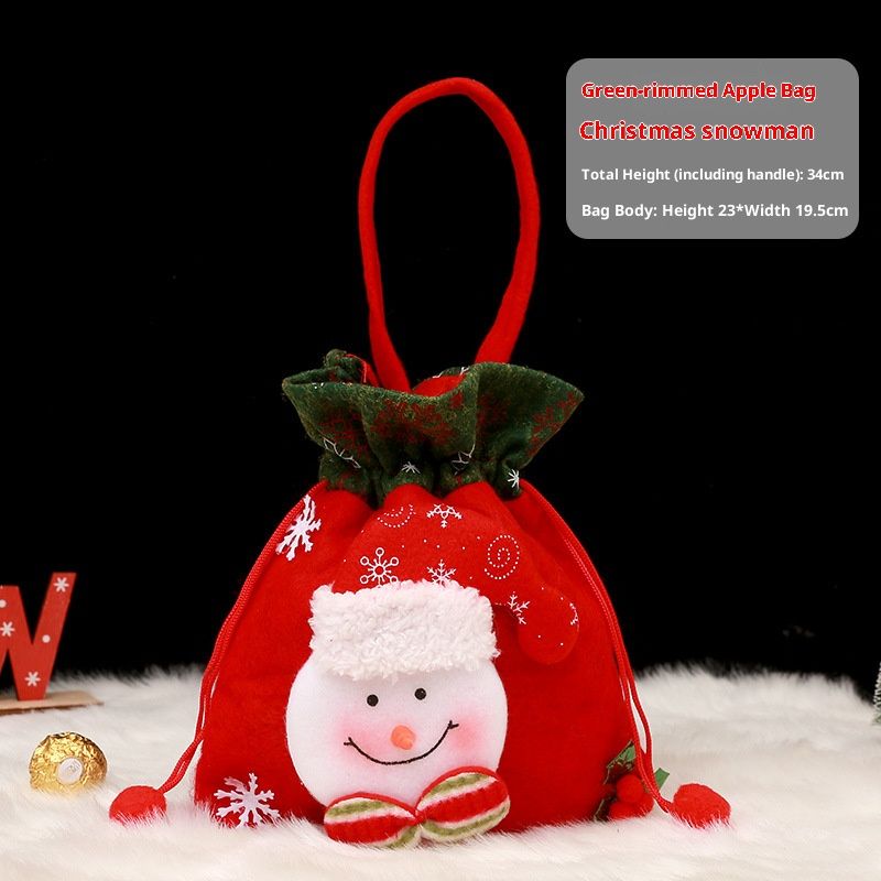 Sacs cadeaux festifs pour Noël - Motifs mignons Père Noël, bonhomme de neige, rennes et ours - Sacs cadeaux pour bonbons, friandises et décorations_voghion.com